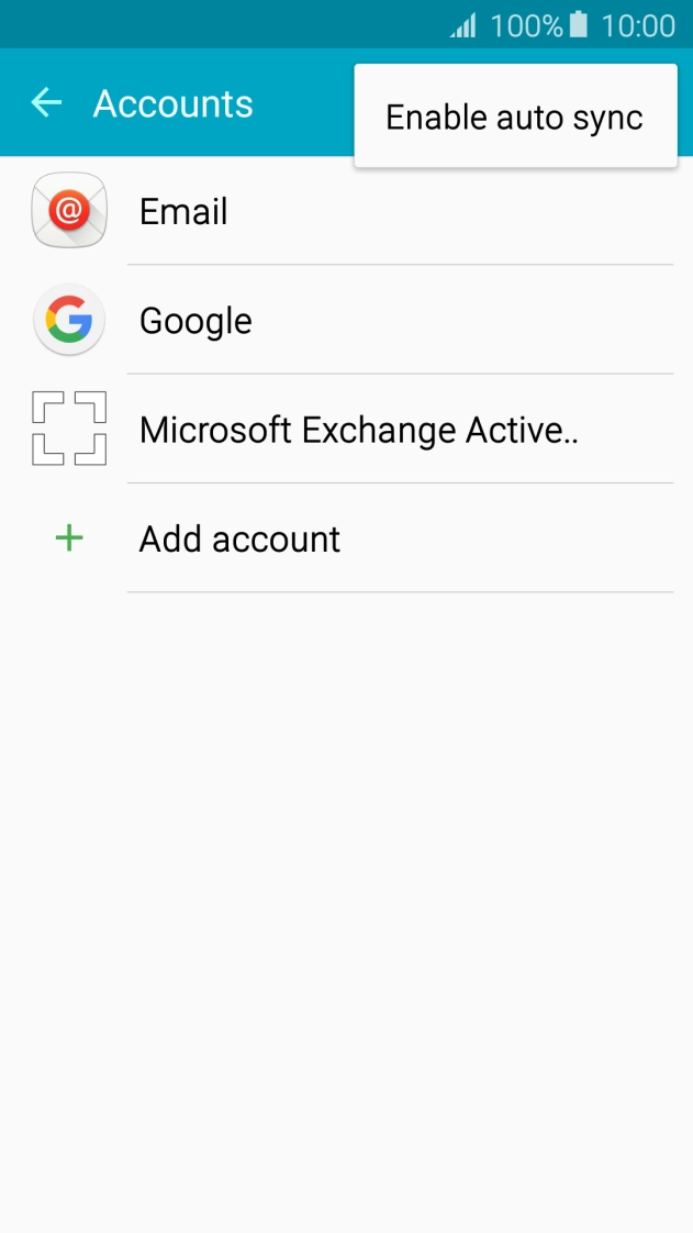 Press Enable auto sync.