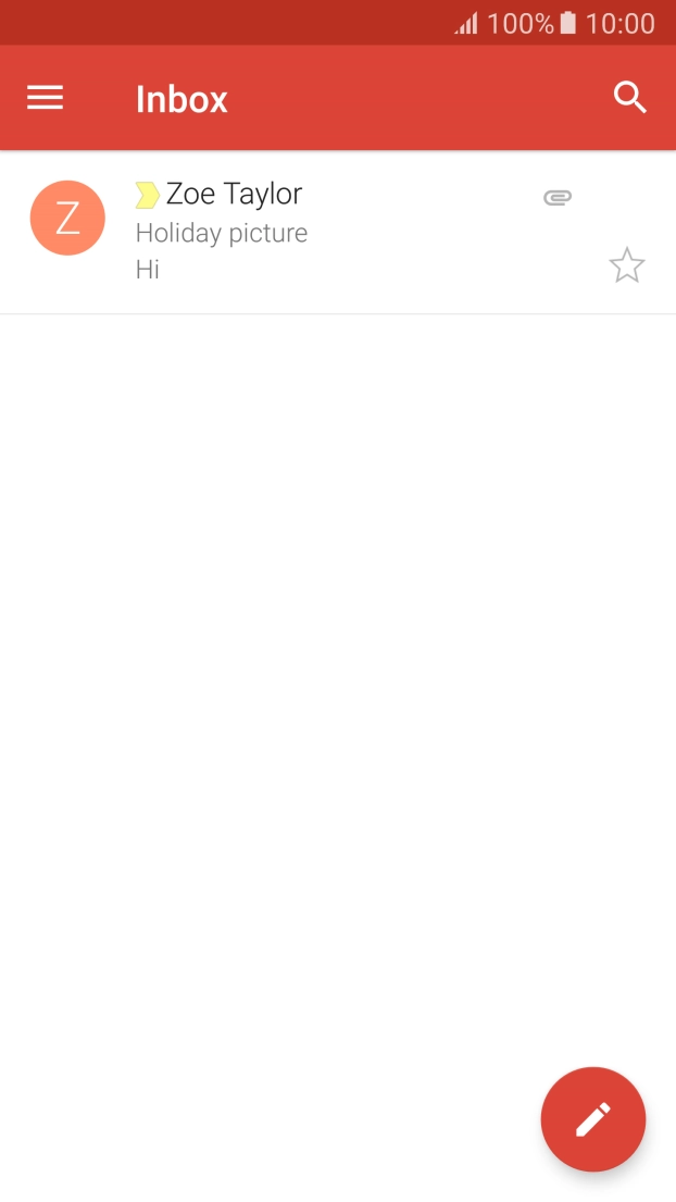 Press the new email icon.