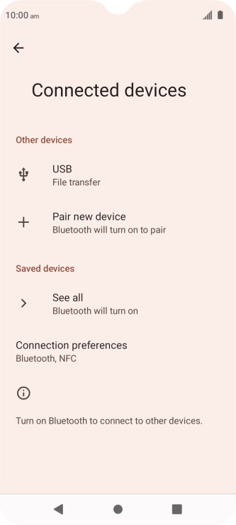 Press Pair new device. Press Pair new device.