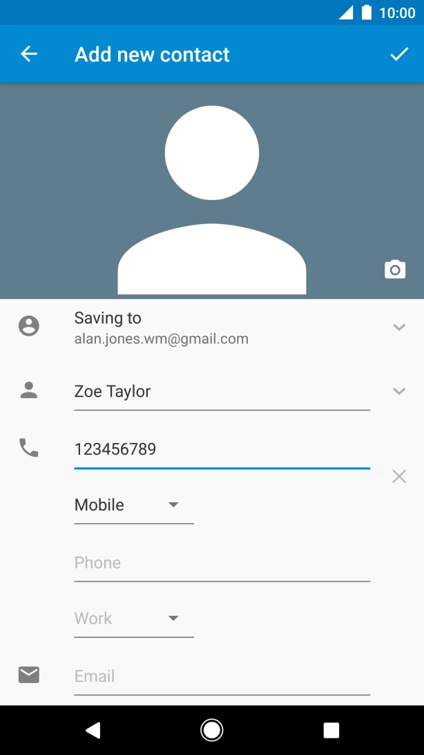 Press the confirm icon.