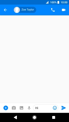 Write the required message and press the send icon.