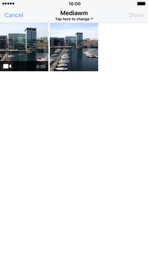 Press the required picture or video clip.