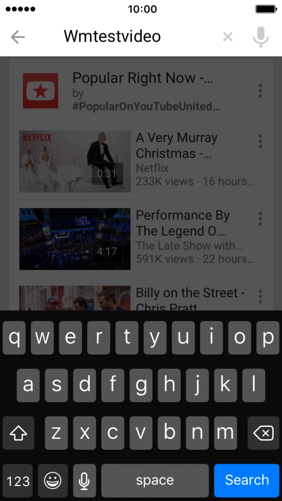 Key in the required search word and press Search.