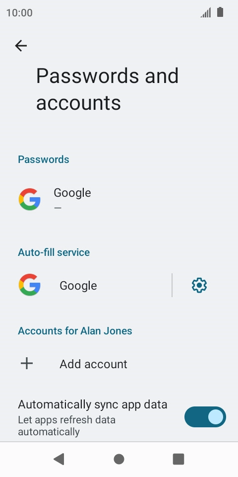 Press Add account. Press Add account.