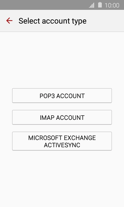 Press IMAP ACCOUNT.