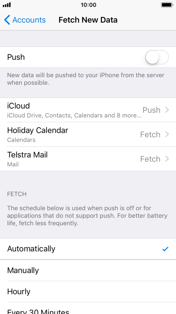 If you turn off the function, press the required setting.