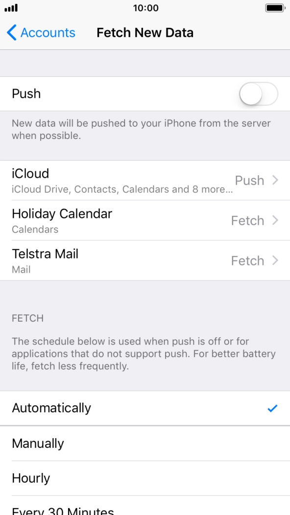 If you turn off the function, press the required setting.