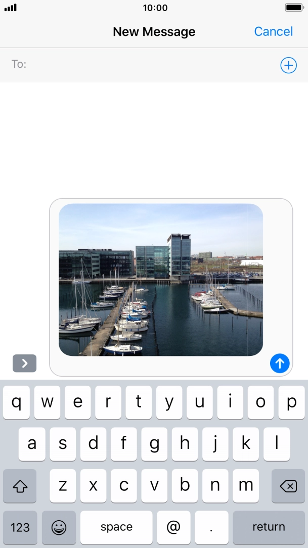 Press To and key in the first letters of the recipient's name.