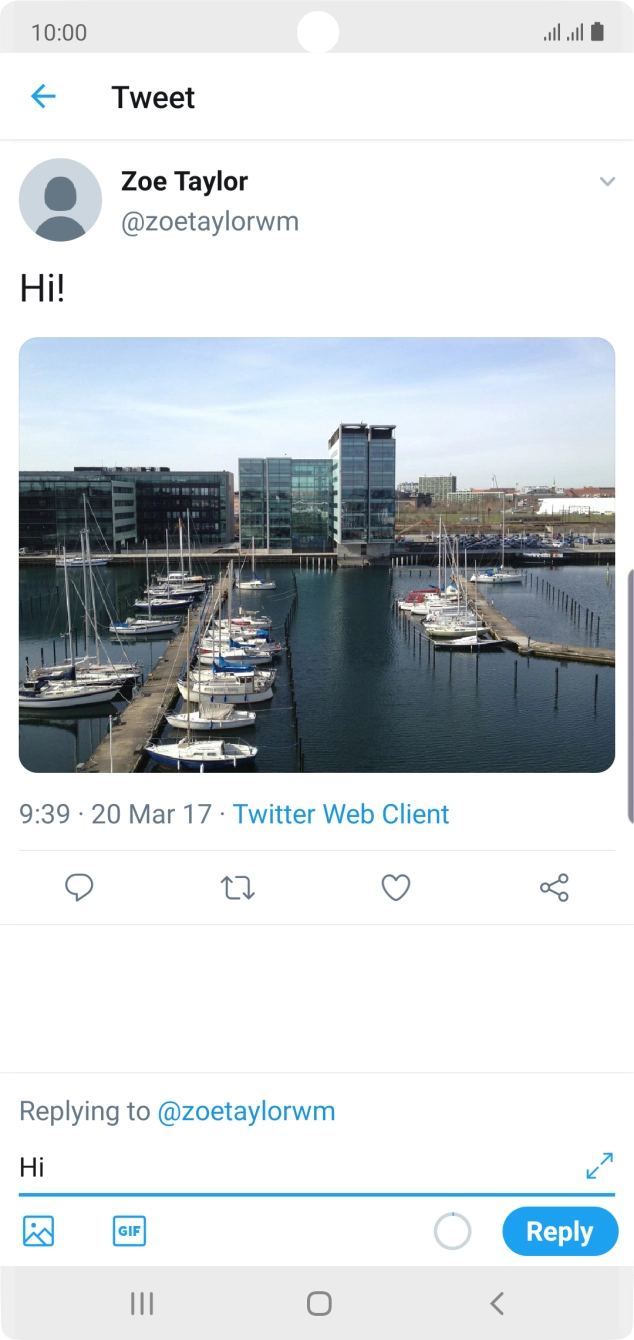 Write the required reply and press Reply.