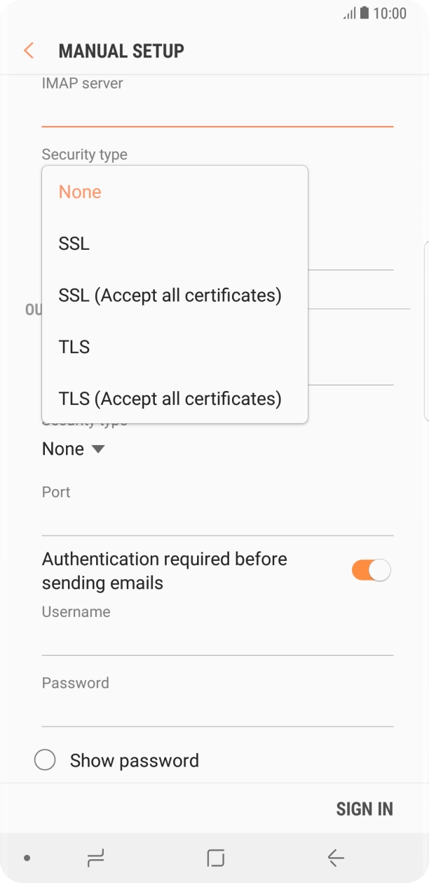 Press SSL (Accept all certificates). Press SSL (Accept all certificates).