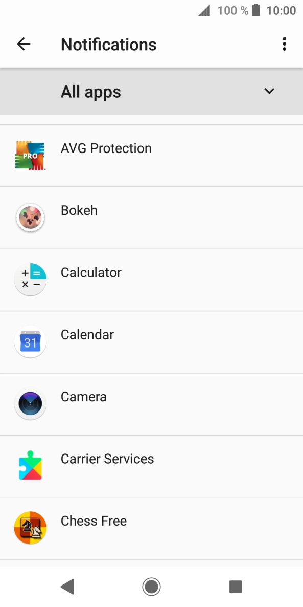 Press the required app.