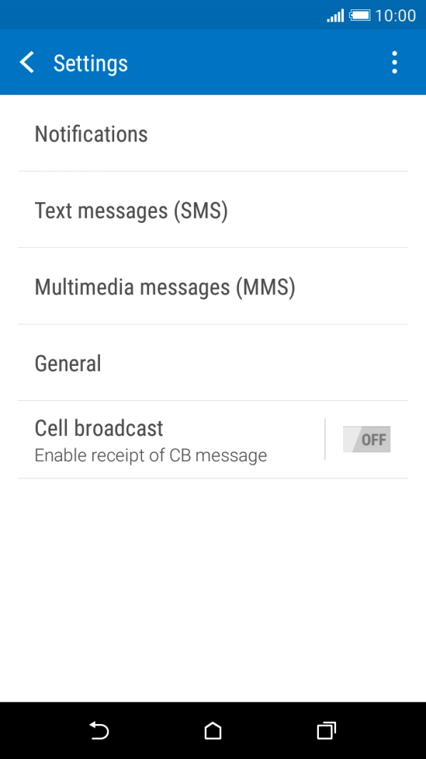 Press Text messages (SMS).