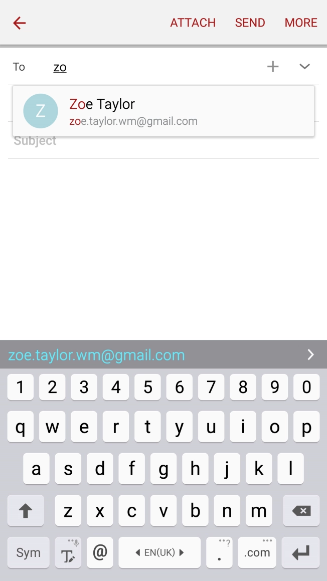 Press the required contact.