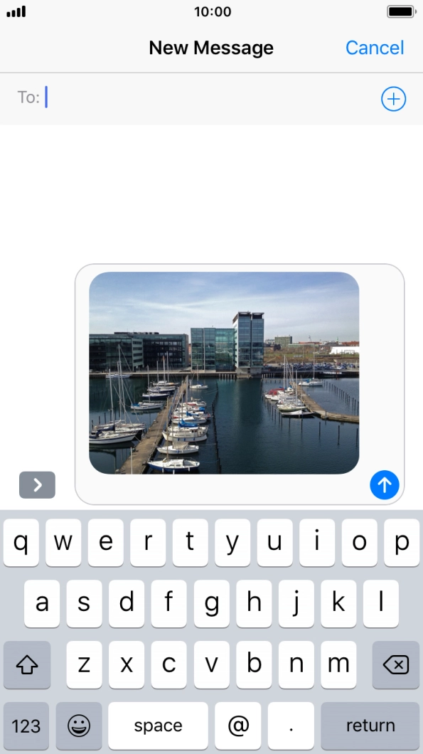 Press To: and key in the first letters of the recipient's name.