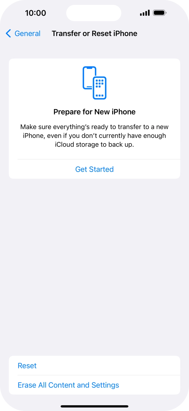 Press Reset. Press Reset.