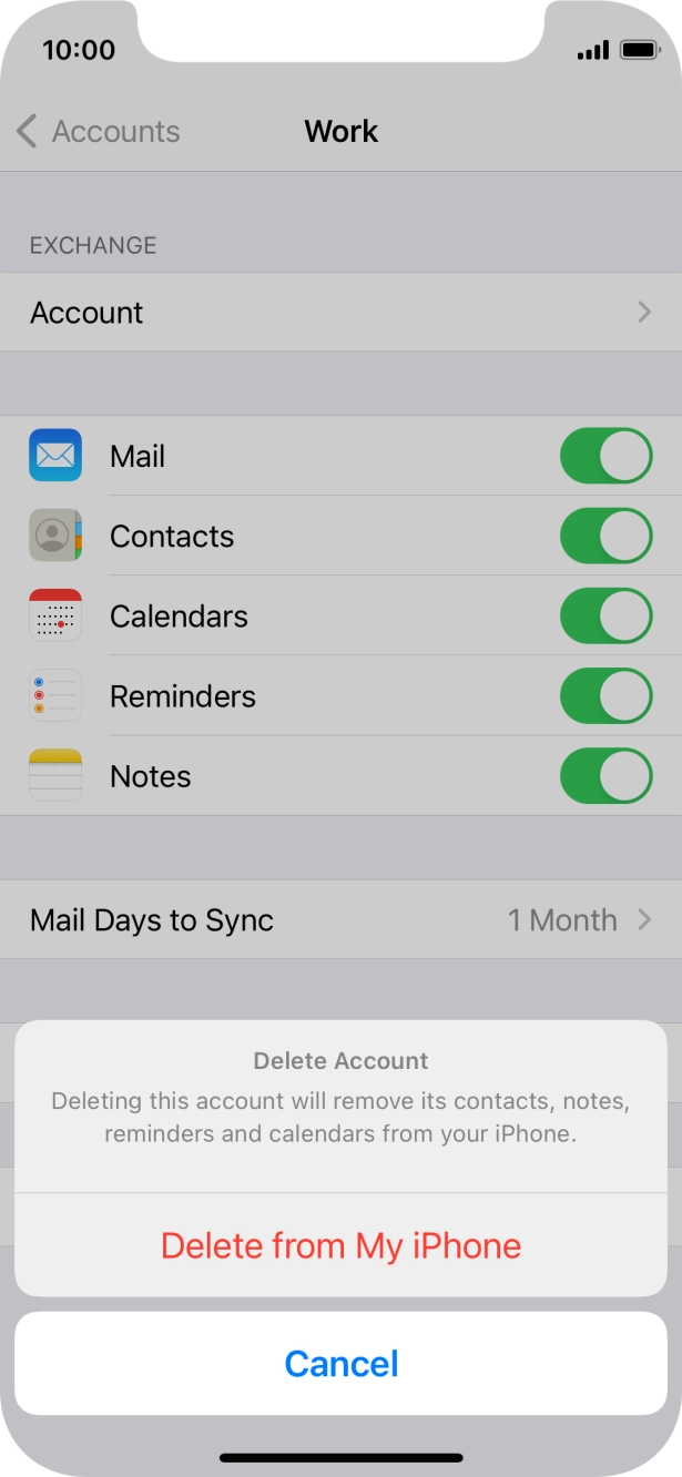 Press Delete from My iPhone.