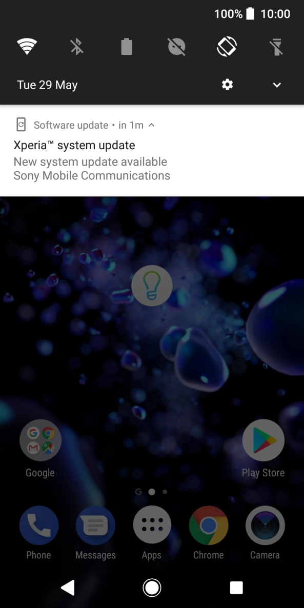 Press the settings icon.