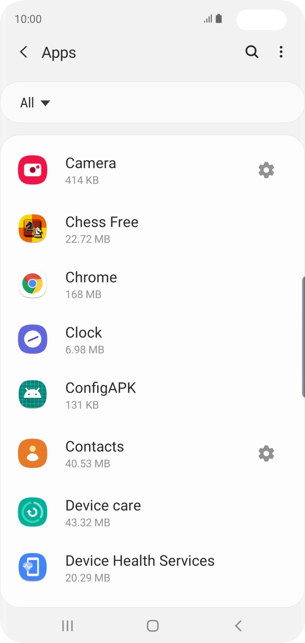 Press the required app.