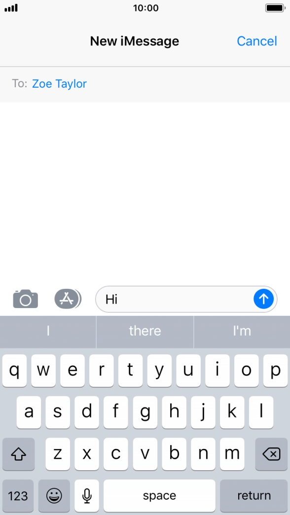 Press the send icon.