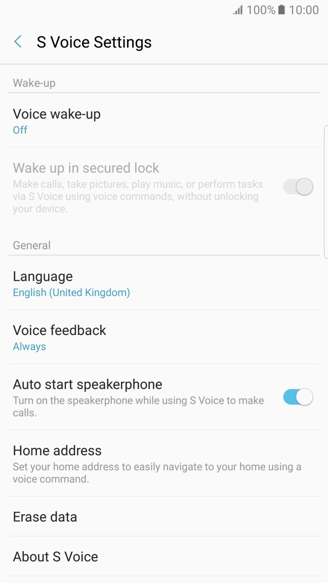 Press Voice wake-up.