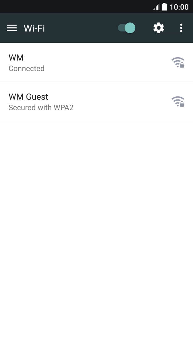 Press the menu icon.
