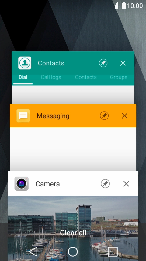 To end one running application, slide your finger right on the required application. To end one running application, slide your finger right on the required application.