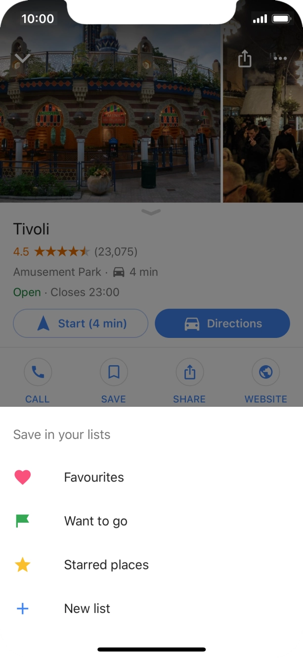 Press the required setting.
