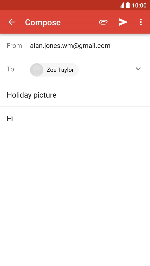Write the required text and press the send icon.