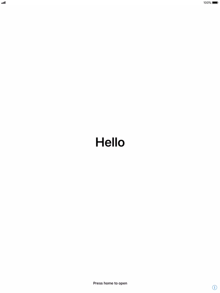 Press the Home key. Press the Home key.