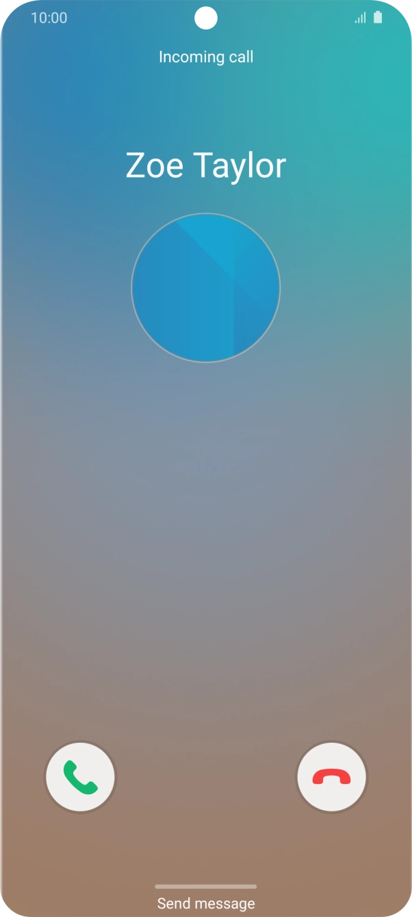 Press and drag the accept call icon right.
