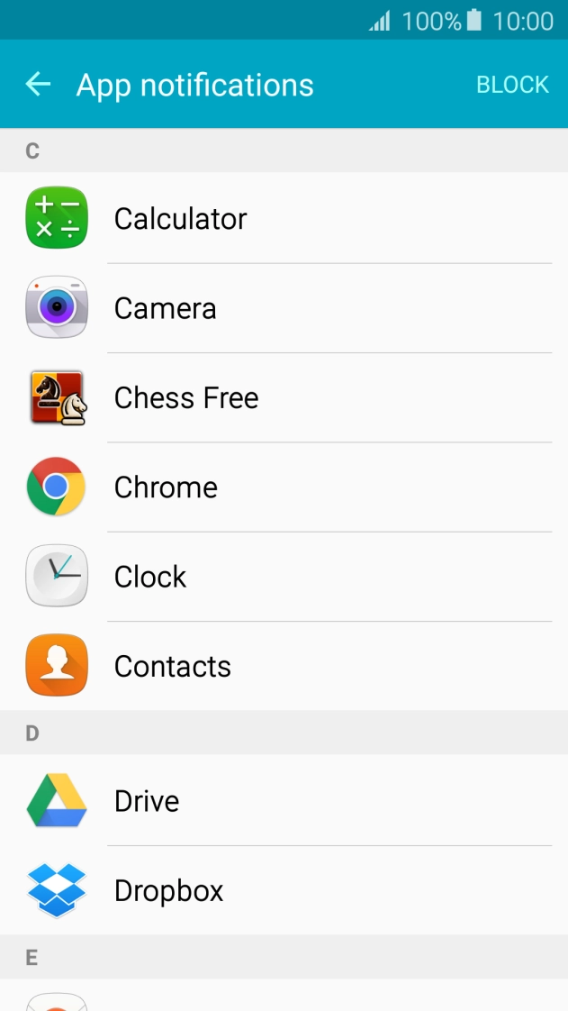 Press the required app.