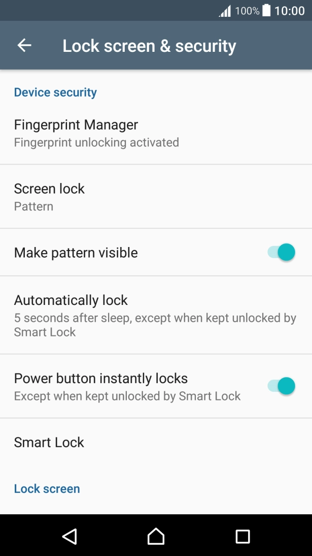 Press Screen lock and key in the current phone lock code.