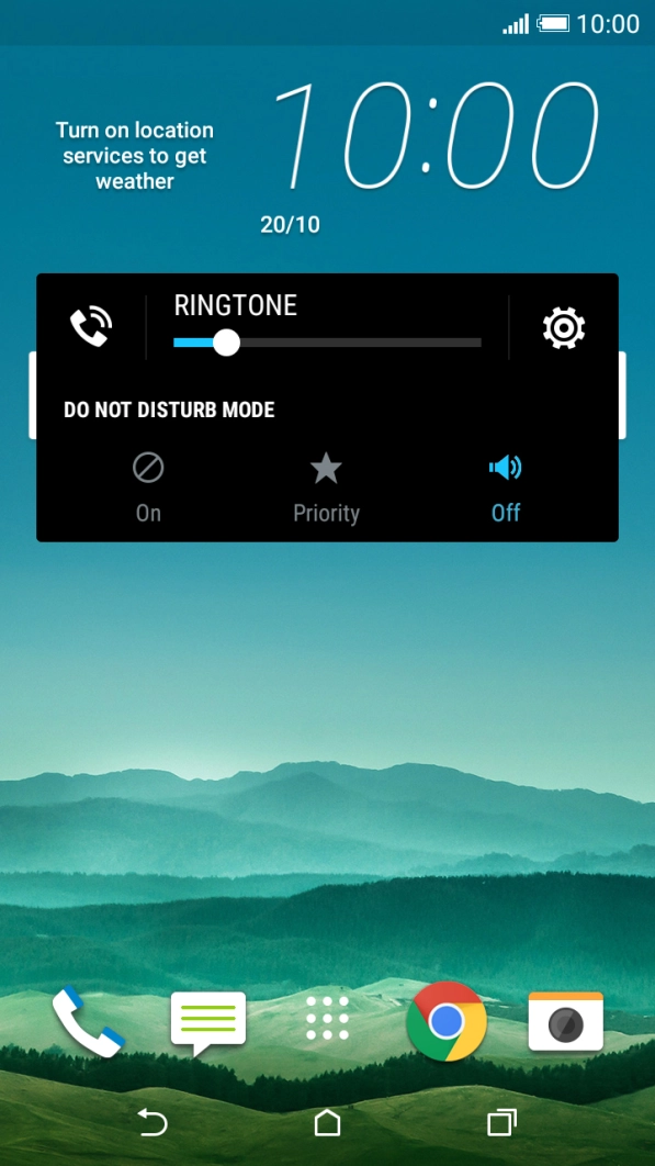 Press the settings icon.