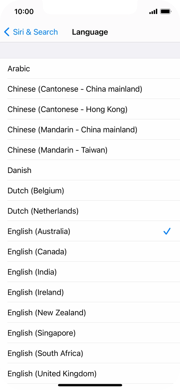 Press the required language. Press the required language.