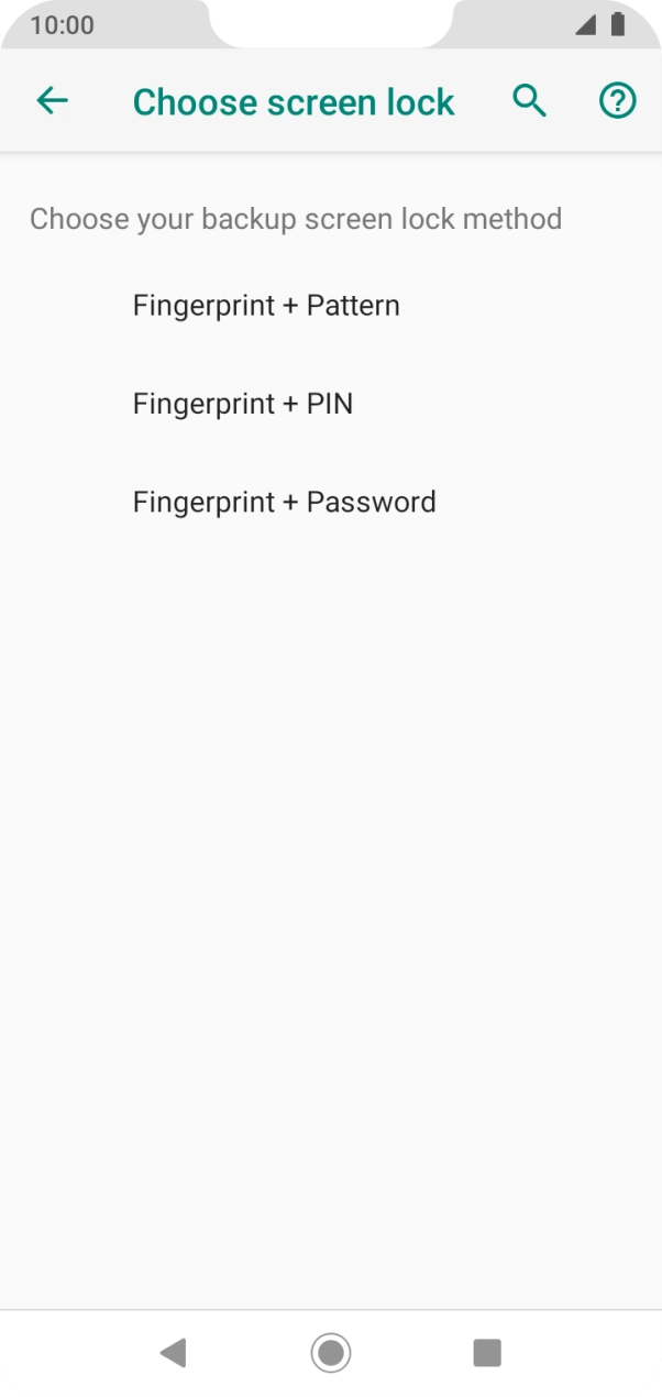 Press the required phone lock code and follow the instructions on the screen to create an additional phone lock code.