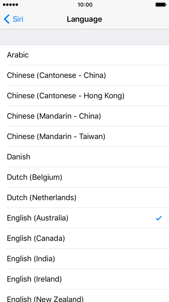 Press the required language.