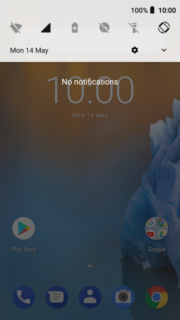 Press the settings icon.