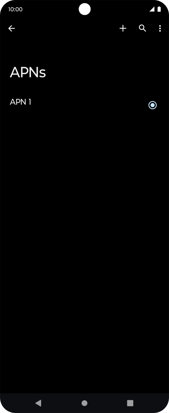 Press the new data connection icon.