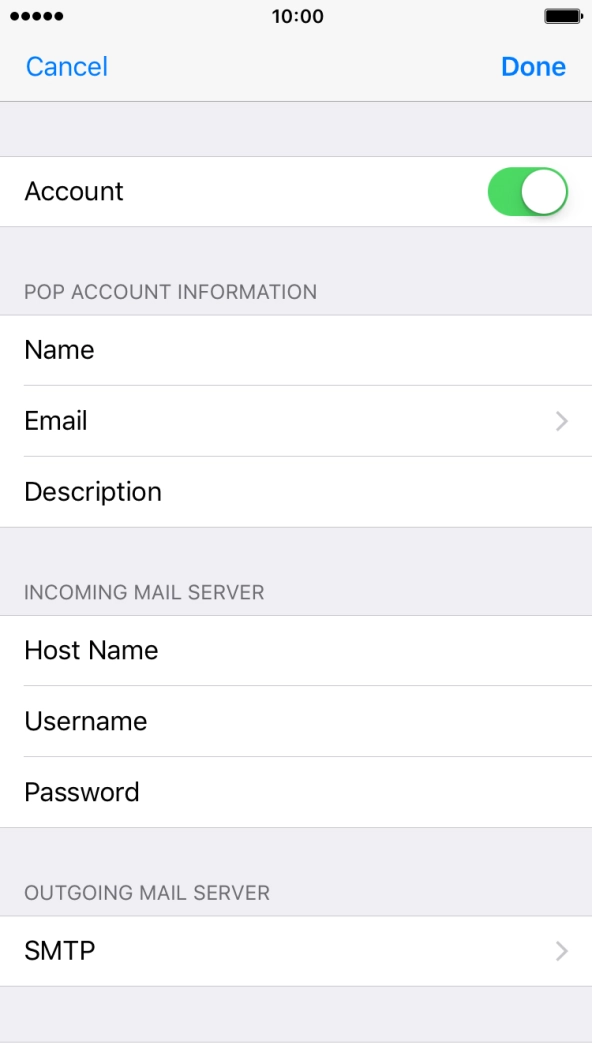 Press SMTP. Press SMTP.