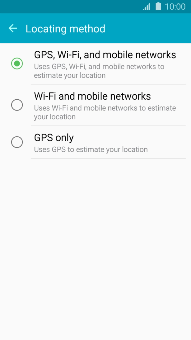 If you select GPS, Wi-Fi, and mobile networks, your phone can find your exact position using the GPS satellites, the mobile network and nearby Wi-Fi networks. Satellite-based GPS requires a clear view of the sky.