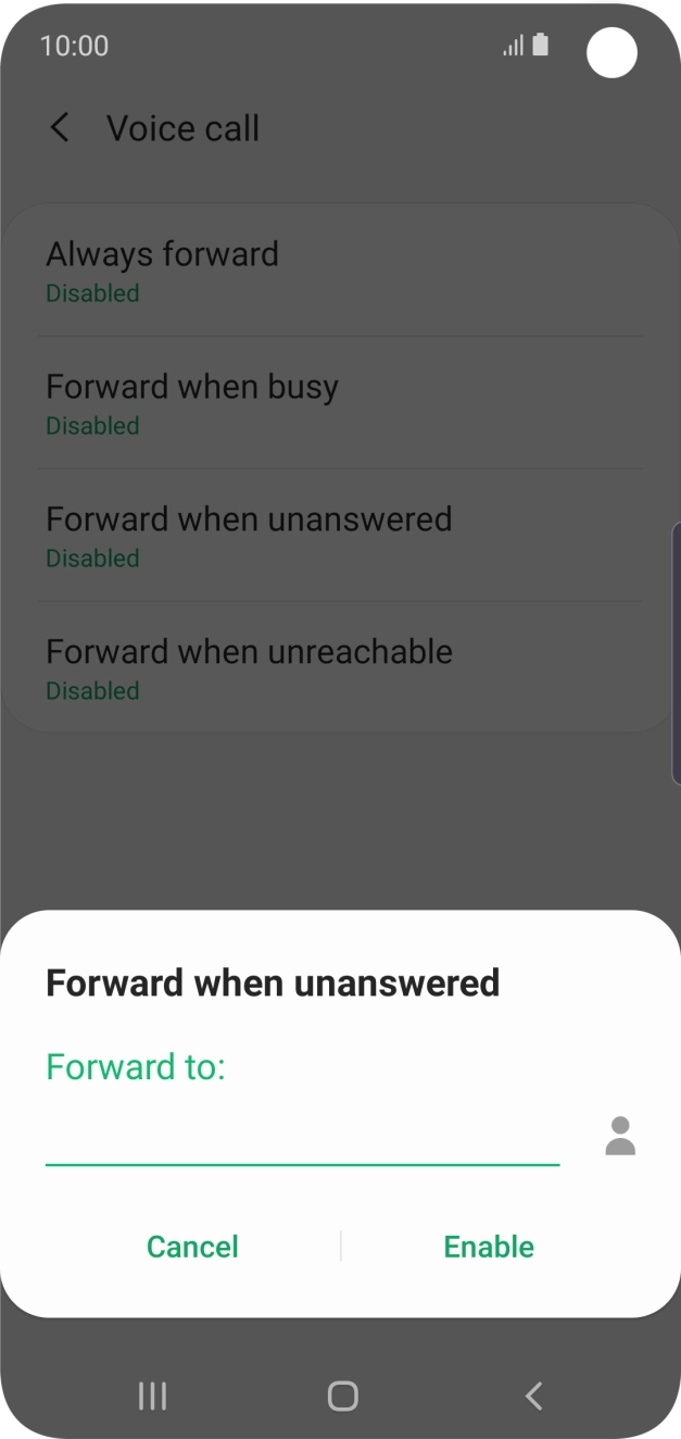 Key in +61101 and press Enable.