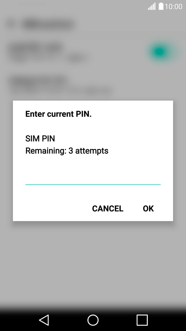 Key in your current PIN and press OK.