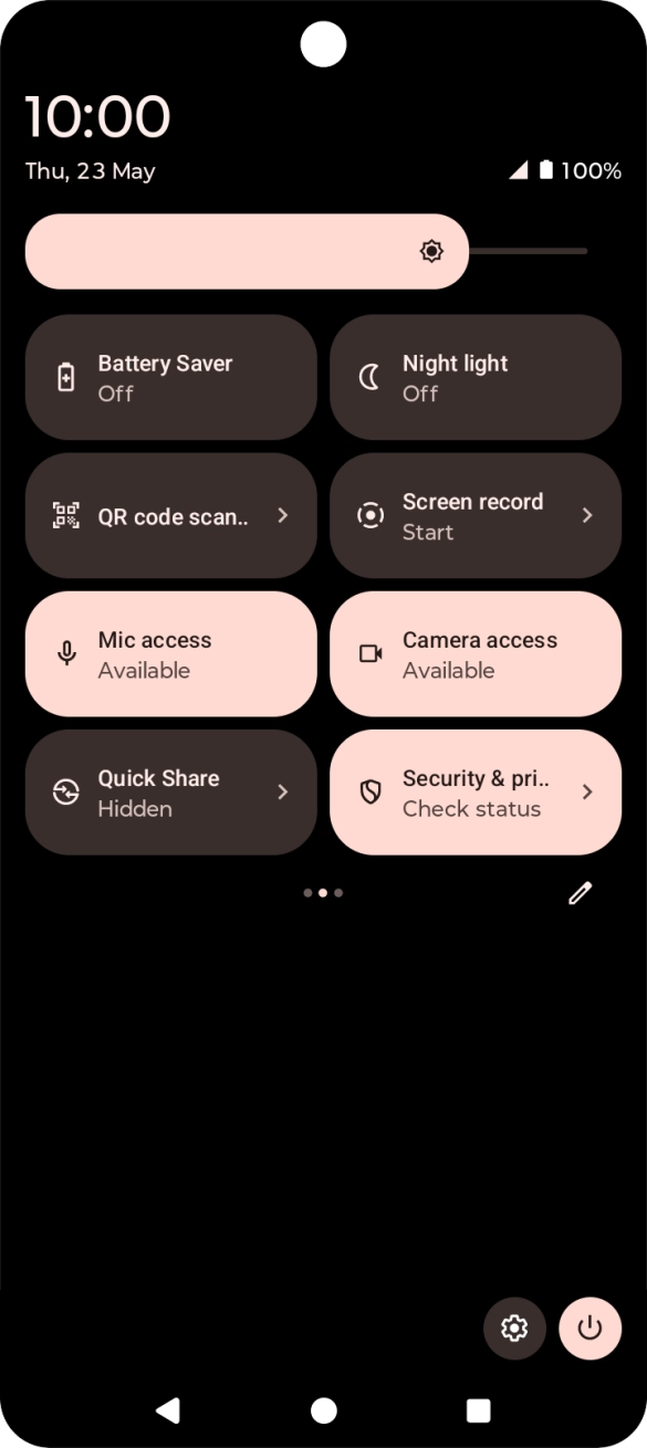 Press the battery saver mode icon to turn on the function.