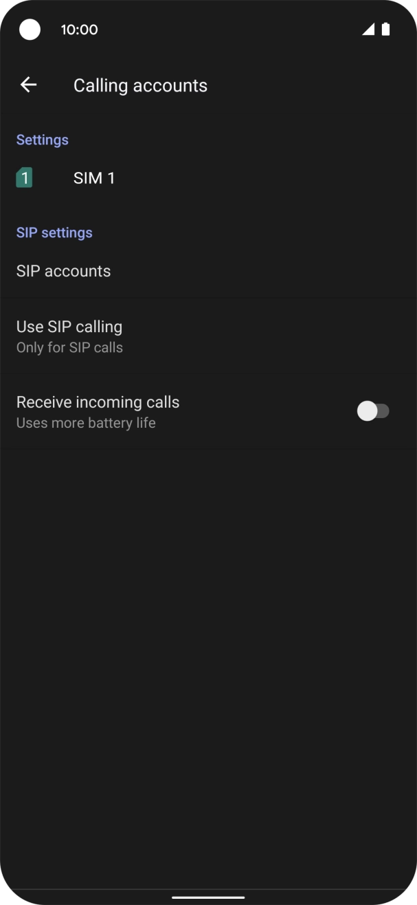 Press the name of your SIM.