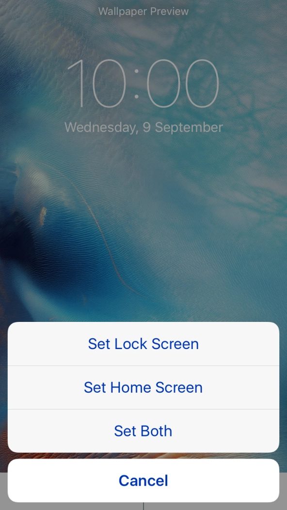 Press the required setting.