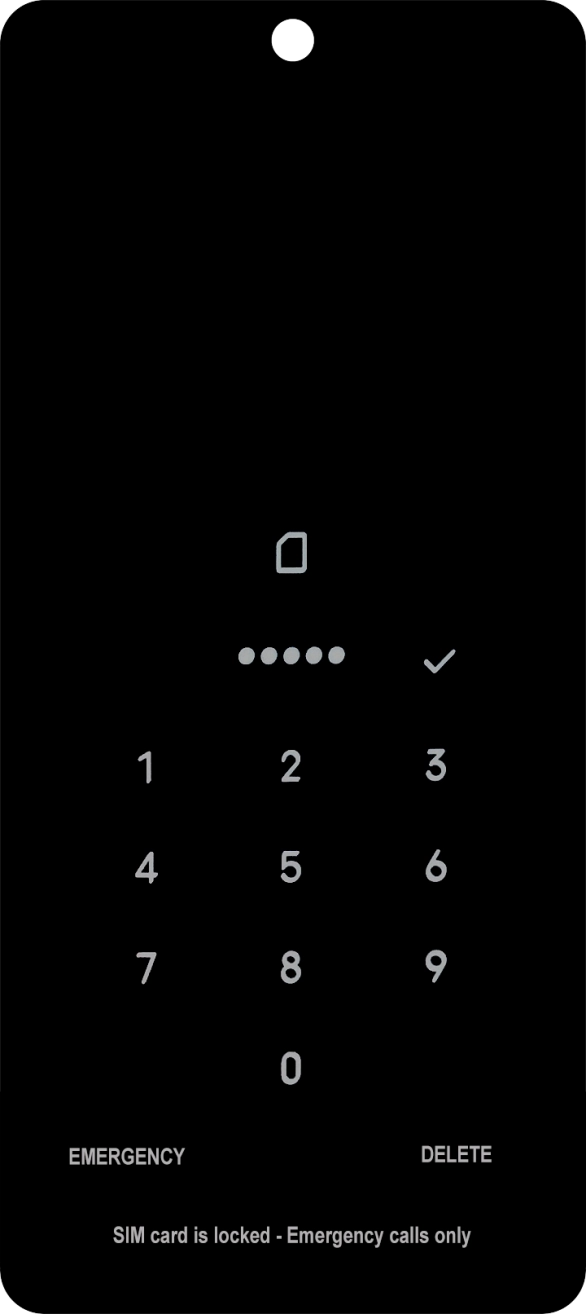 If your SIM is locked, key in your PIN and press the confirm icon.
