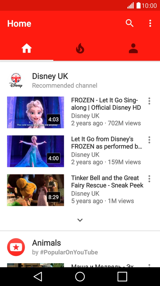 Press the profile icon.