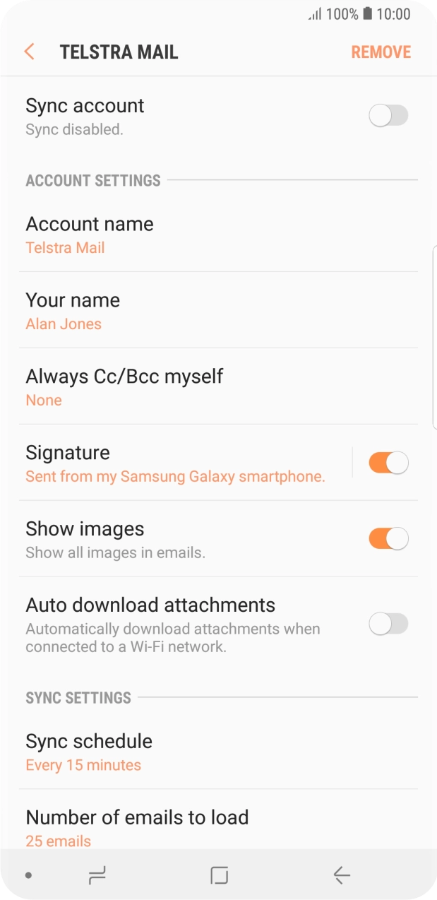 Press the indicator next to 