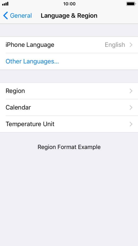 Press iPhone Language.
