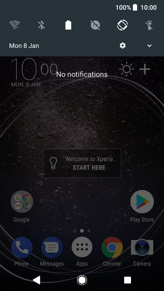 Press the settings icon. Press the settings icon.